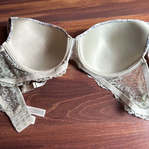Lucky Brand Blue and Gray Floral Lace Underwire Bra Size 40C - Picture 6 of 7